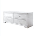 Commode à 4 tiroirs blanche 160 x 45 x 85 cm en MDF rectangulaire